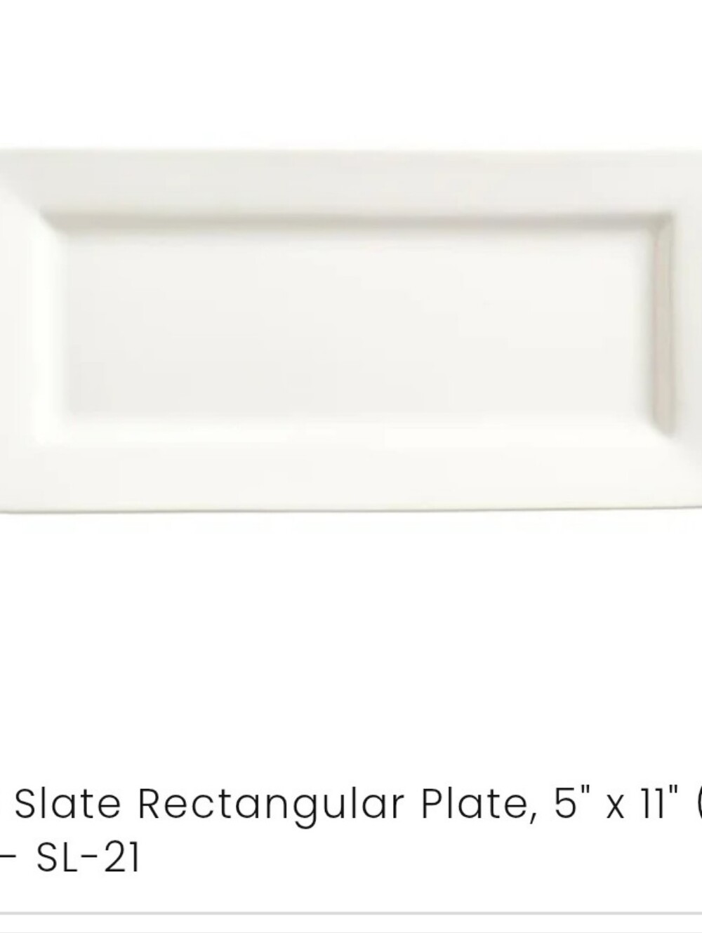 Libbey White Rectangular Serving Plate - 5" x 11"